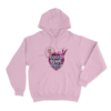 Solid Pink Disco Balloon Heart Unisex Hoodie Pink