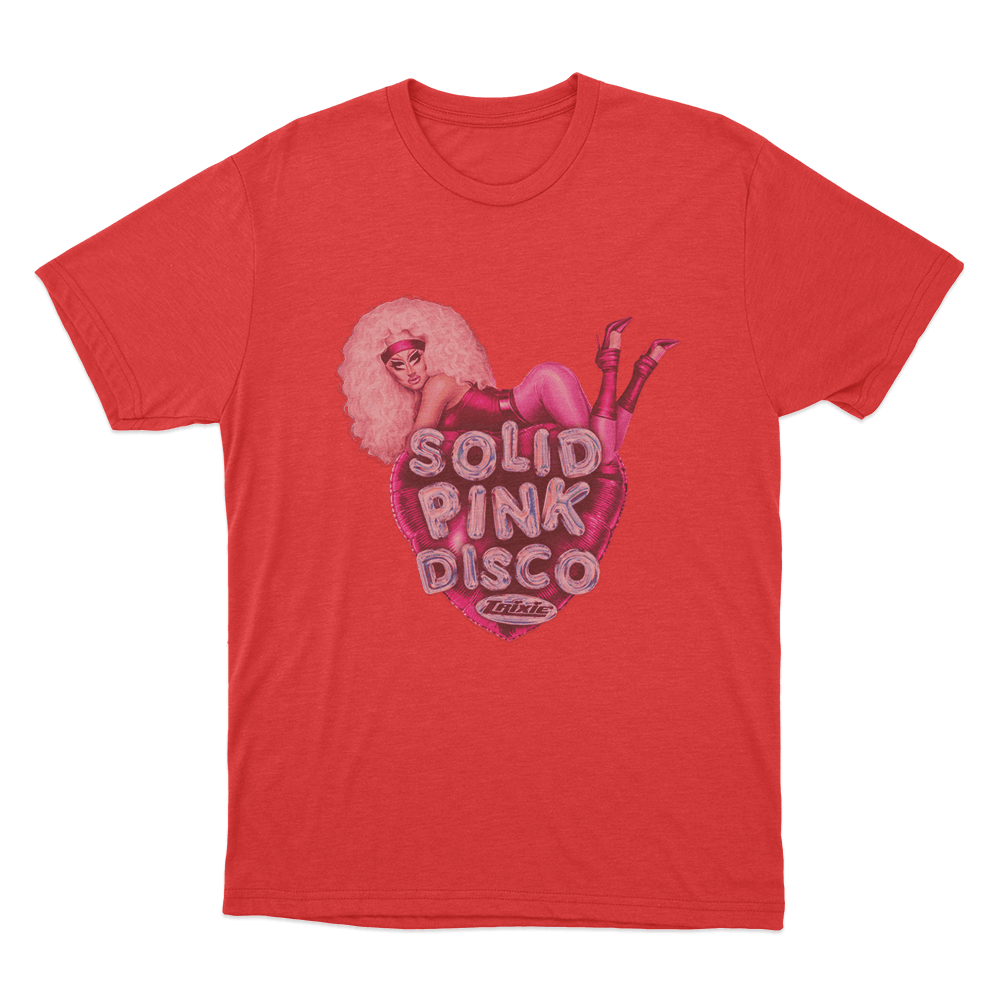 Solid Pink Disco Balloon Heart Unisex T Shirt Red Solid Pink Disco Balloon Heart Unisex T Shirt Red