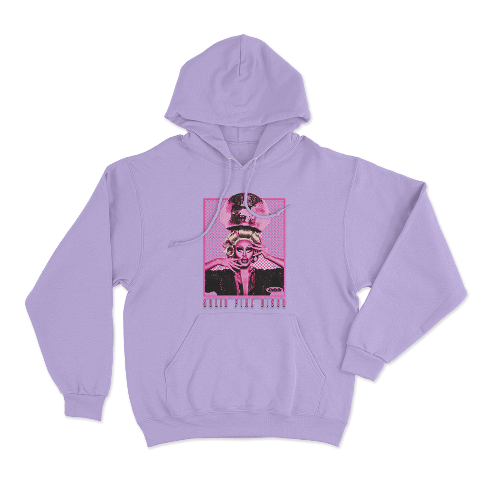 Solid Pink Disco Tour Unisex Hoodie Purple Solid Pink Disco Tour Unisex Hoodie Purple