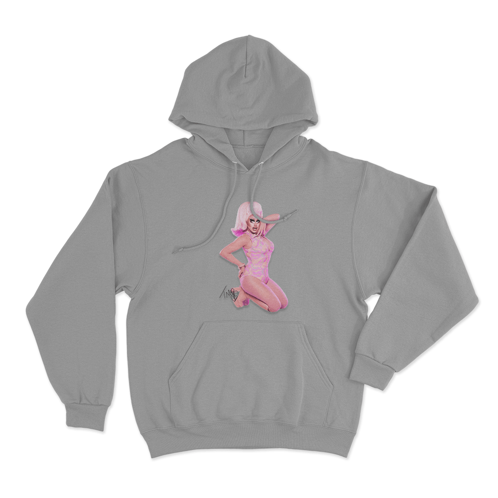 Trixie Mattel Bubblegum Unisex Hoodie Grey Trixie Mattel Bubblegum Unisex Hoodie Grey