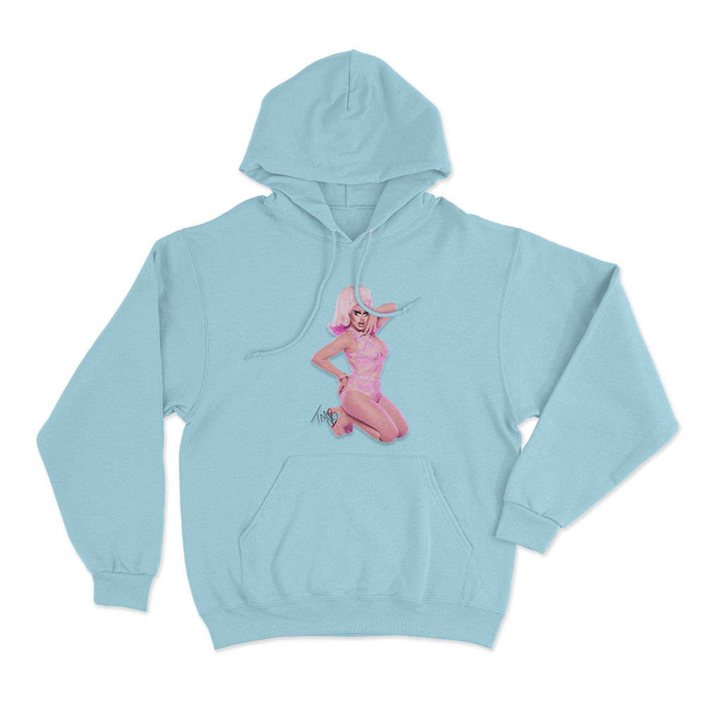 Trixie Mattel Bubblegum Unisex Hoodie Sky Blue Trixie Mattel Bubblegum Unisex Hoodie Sky Blue