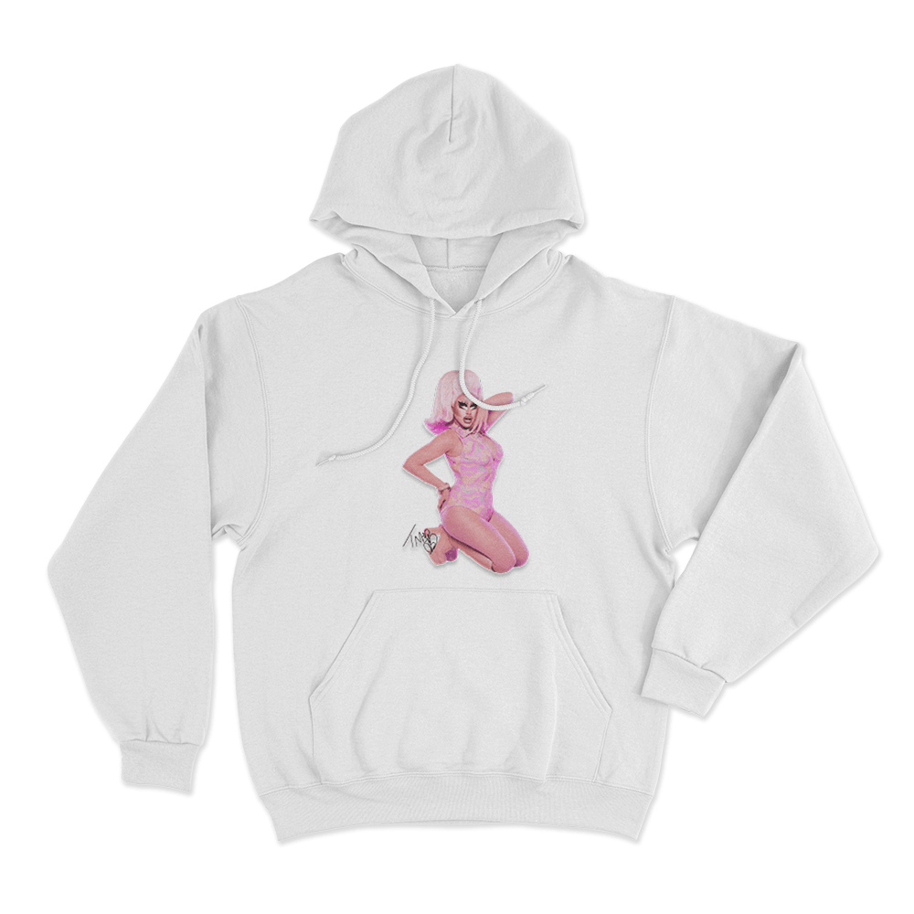 Trixie Mattel Bubblegum Unisex Hoodie White Trixie Mattel Bubblegum Unisex Hoodie White
