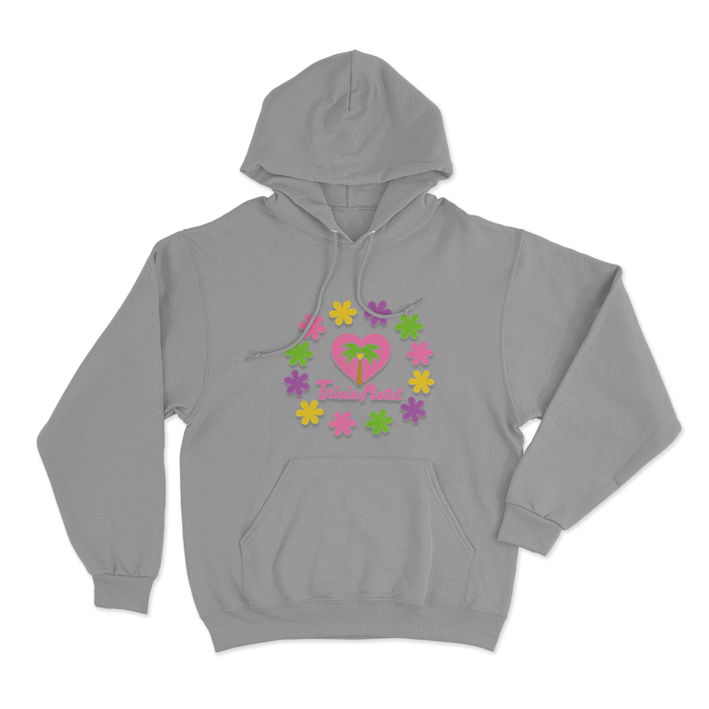 Trixie Motel Flower Unisex Hoodie Grey Trixie Motel Flower Unisex Hoodie Grey