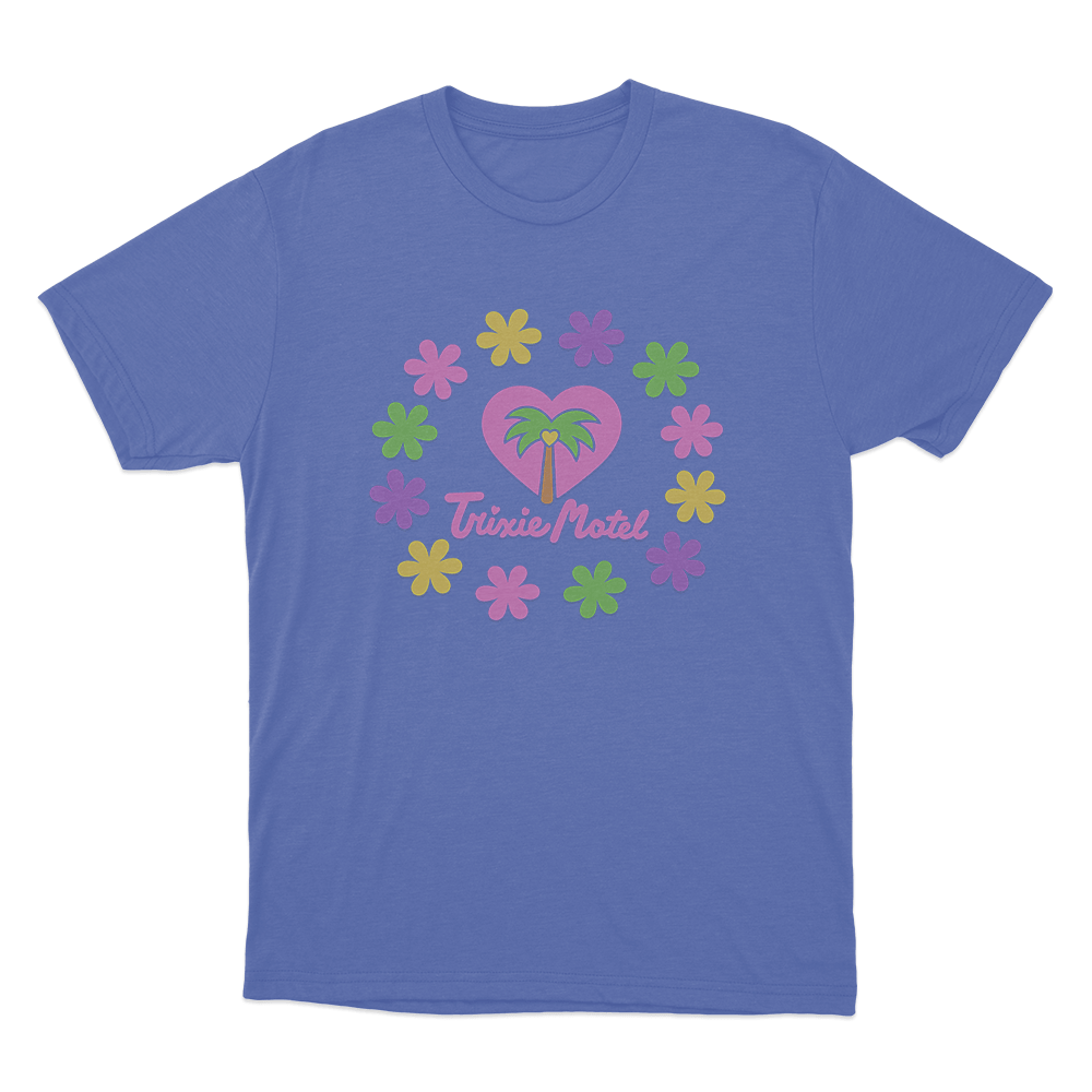 Trixie Motel Flower Unisex T Shirt Blue Trixie Motel Flower Unisex T Shirt Blue