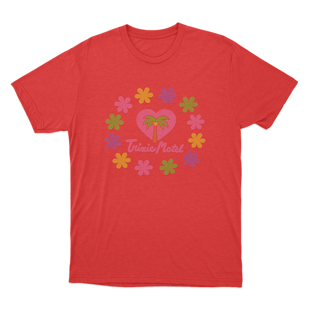 Trixie Motel Flower Unisex T Shirt Red Trixie Motel Flower Unisex T Shirt Red