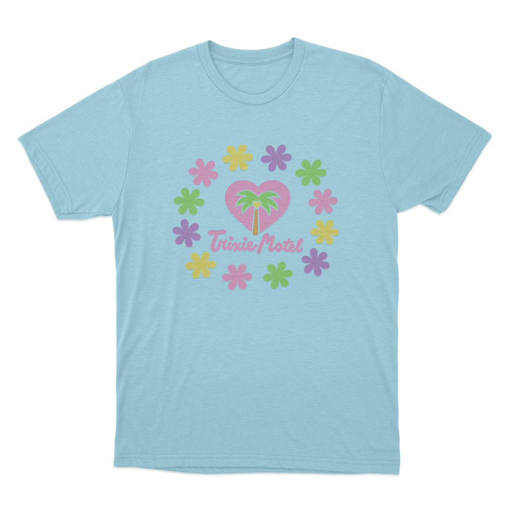 Trixie Motel Flower Unisex T Shirt Sky Blue Trixie Motel Flower Unisex T Shirt Sky Blue