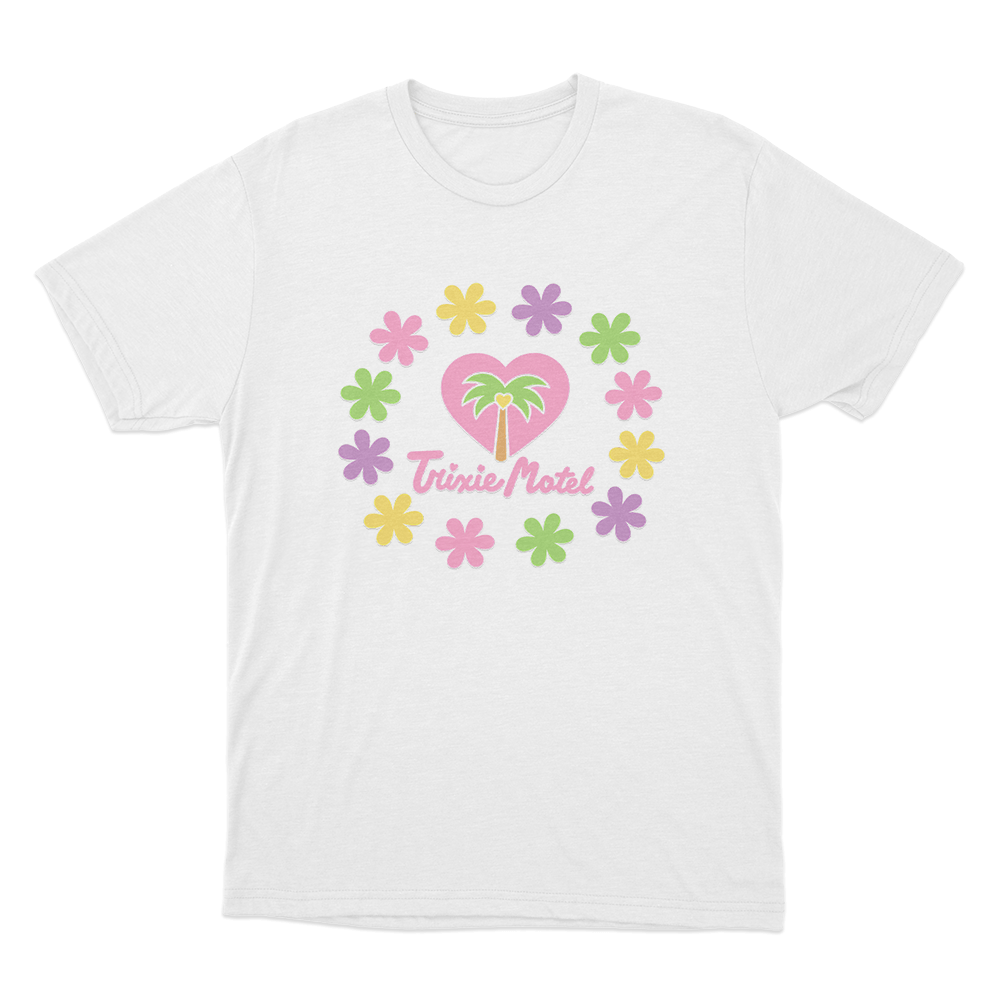 Trixie Motel Flower Unisex T Shirt White Trixie Motel Flower Unisex T Shirt White