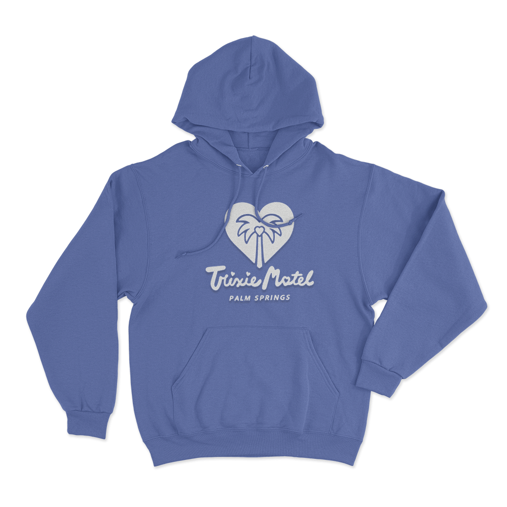 Trixie Motel Palm Springs Unisex Hoodie Blue Trixie Motel Palm Springs Unisex Hoodie Blue